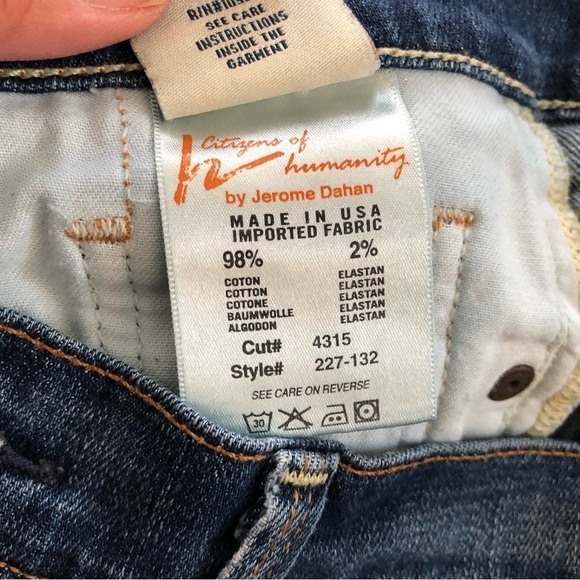 Citizens Of Humanity By Jerome Dahan Cut Off Cropped Kelly Jeans Women 29 - Picture 7 of 8